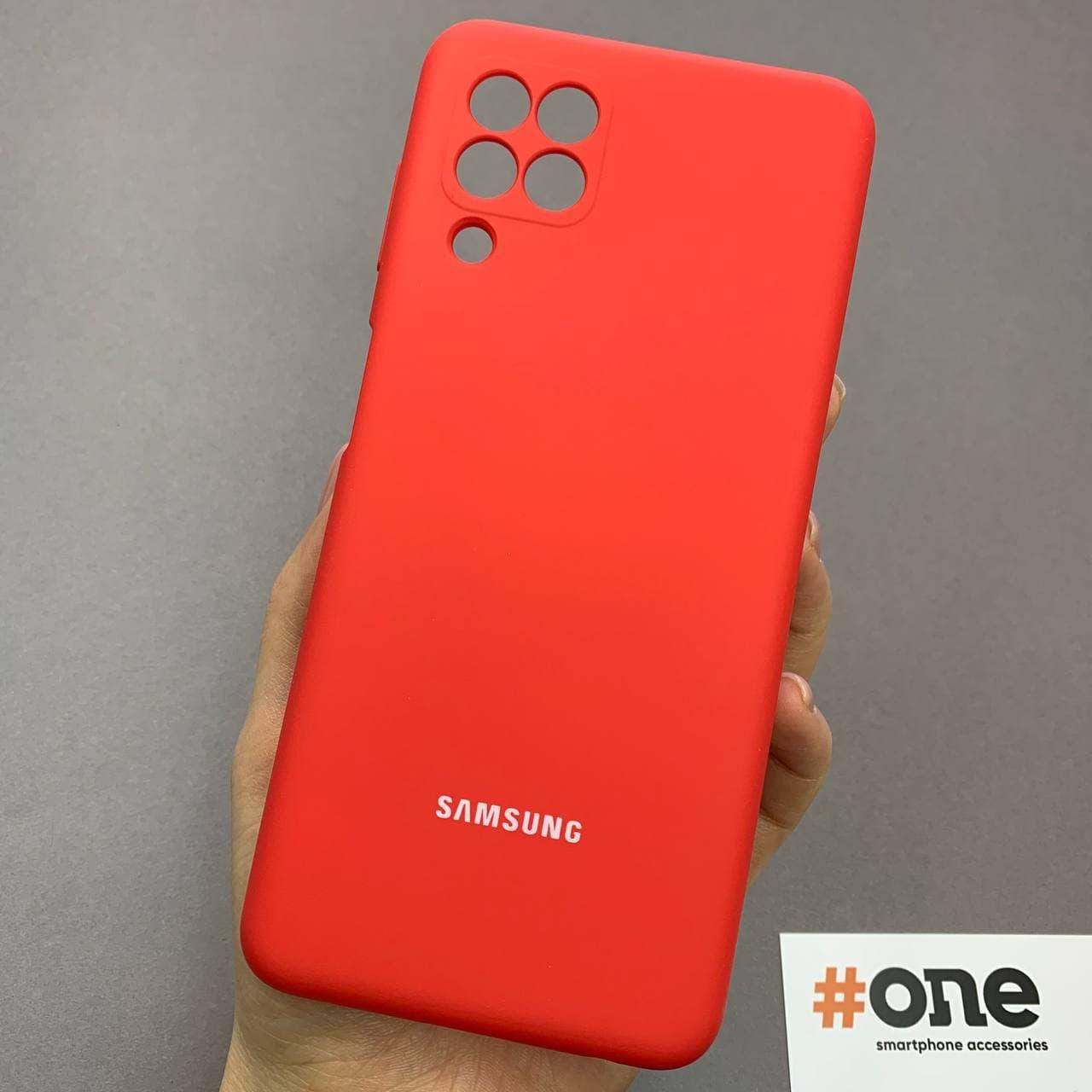 

Чехол для Samsung Galaxy A22 с микрофиброй с защитой для камеры чехол на телефон самсунг а22 красный S2Z