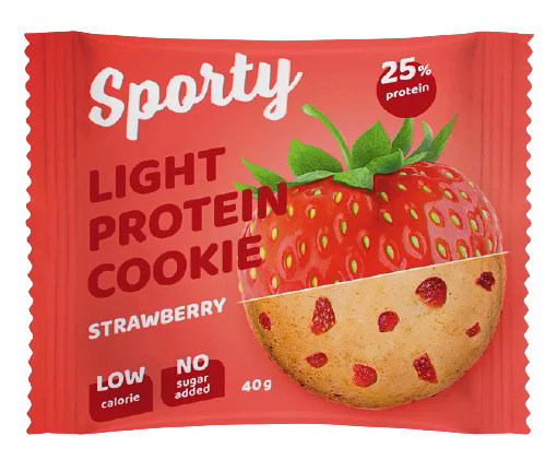 

Протеиновое печенье Sporty Light Клубника (40 грамм)