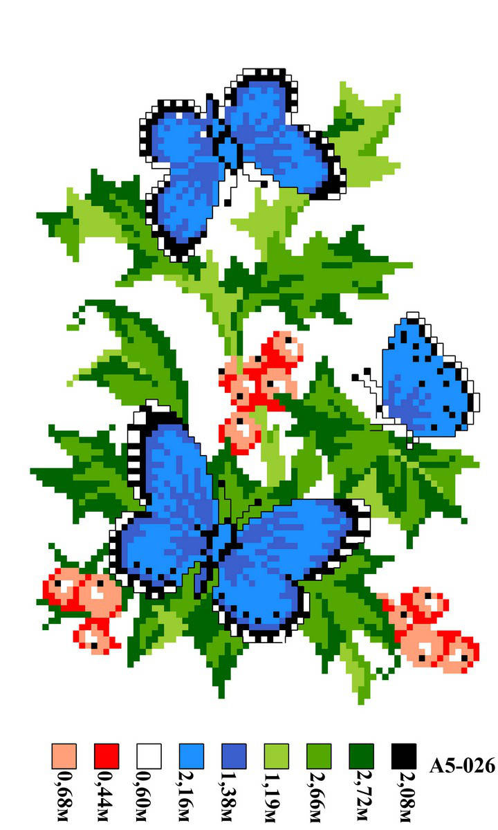 

Набор канва с нитками А5 026 Цветы