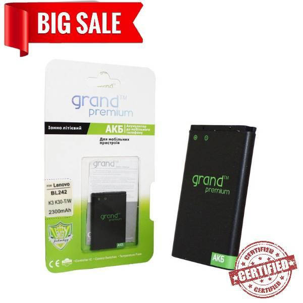 

Аккумулятор Grand Premium для Lenovo BL242 / A6000 2300mAh