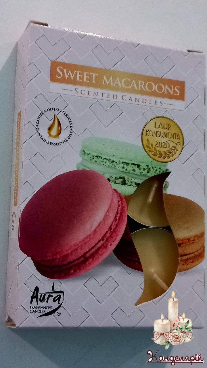 

Свечи чайные ароматические (таблетки) Sweet macaroons, Белый