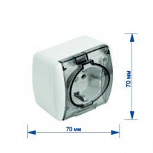 

РОЗЕТКА RIGHT HAUSEN BERTA 1-Я С КРЫШКОЙ IP54 HN-013041
