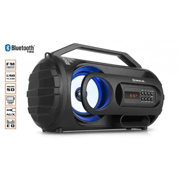 

Акустика портативная REAL-EL X-710 Black музыкальный центр бумбокс