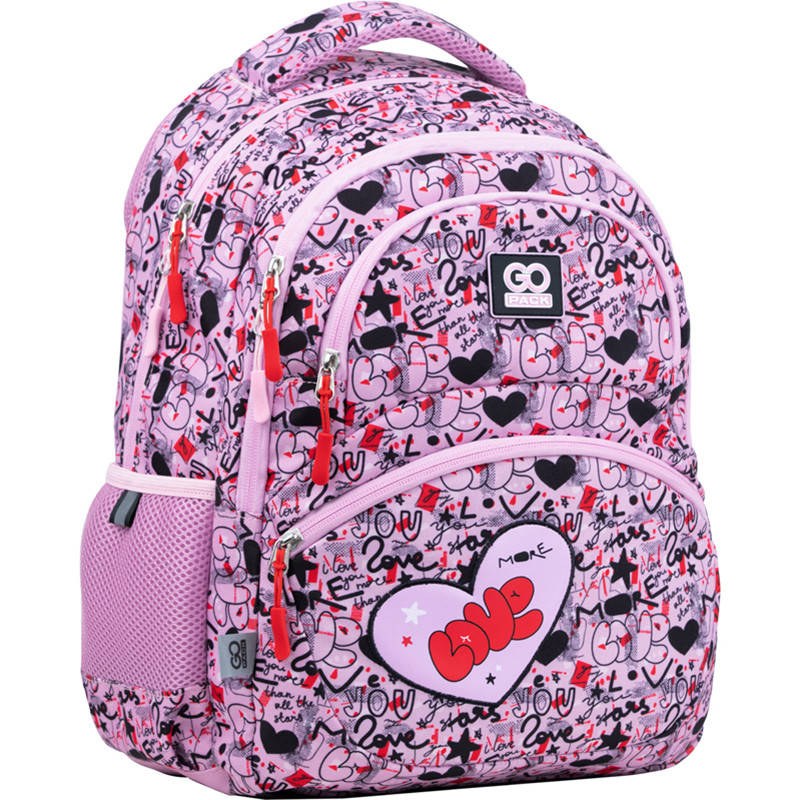 

Рюкзак школьный для девочки GoPack Education GO22-175M-2 More love, Розовый