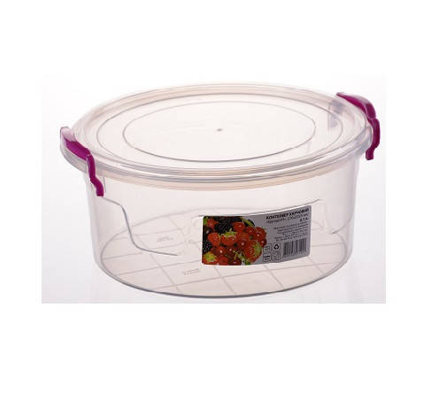 

2,1л. Контейнер пищевой Round Box (21 * 20 * 9.3см) "AL-Plastik"
