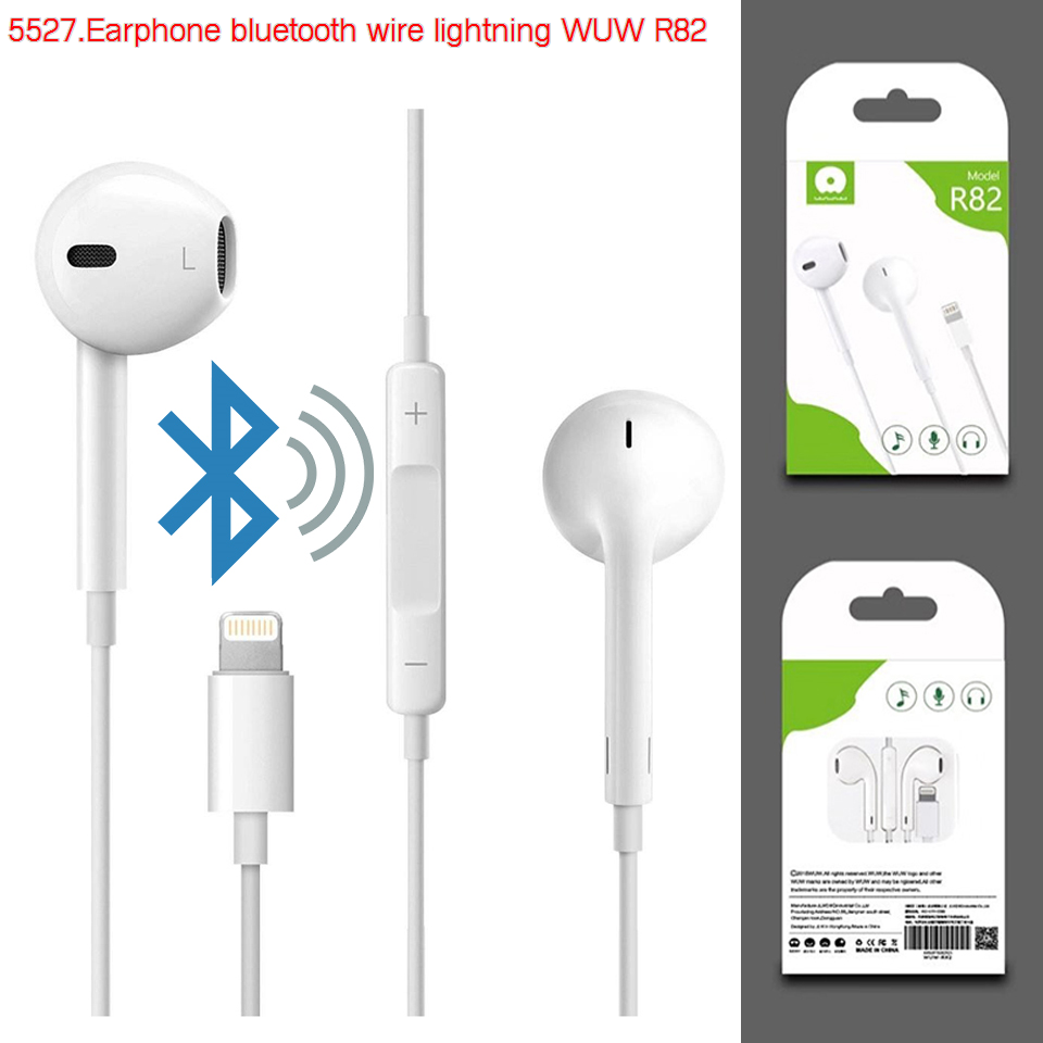 

Проводные наушники WUW R82 Lightning для айфона 5/6/7/7+/8/8+X/XS/XR/11/12/i13/iPad, лайтинг ганитура iphone, Белый