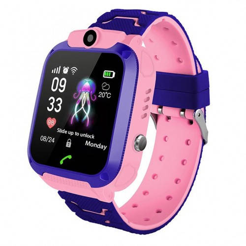 

Детские умные смарт часы-телефон Smart Baby Watch Q12 PRO Original сине-розовые