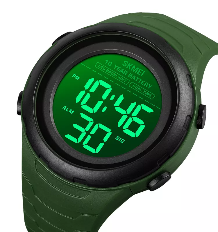 

Мужские часы Skmei 1675 Army Green (Таймер, будильник, Секундомер)