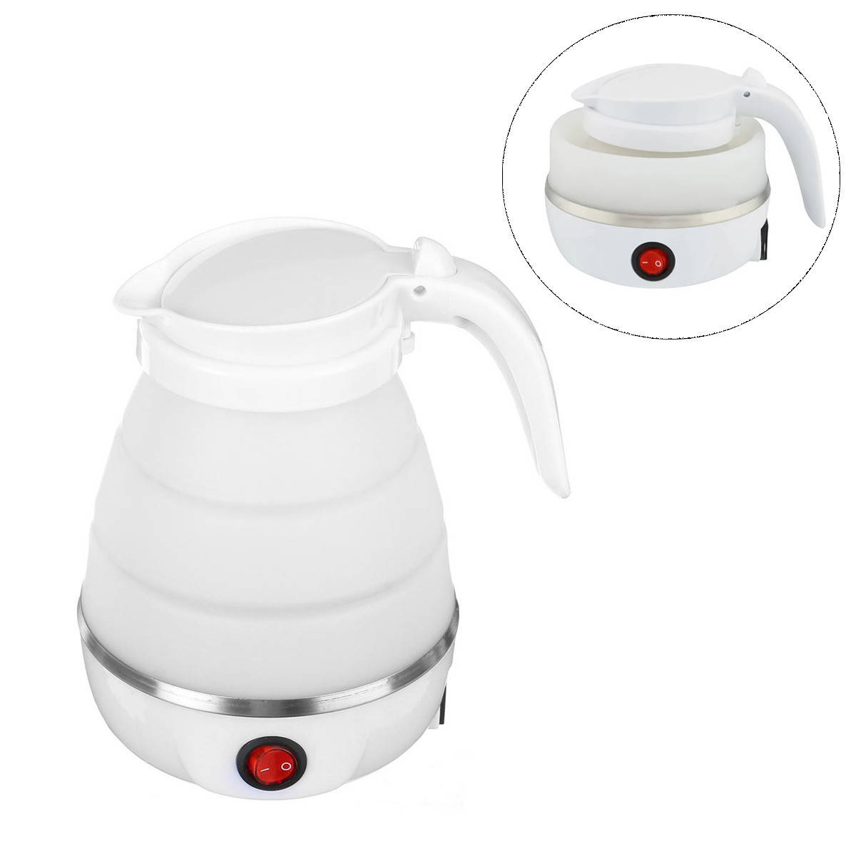 

Чайник электрический маленький Folding Electric Kettle YS-2008 600 мл, Белый складной электрочайник (NV)