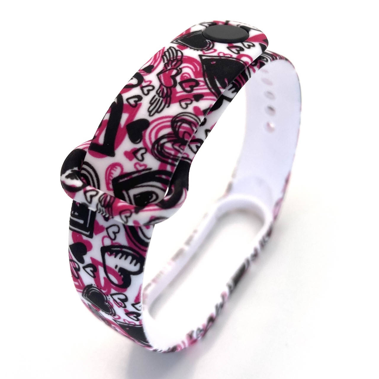 

Ремешок Mi band 5 6 с рисунком Graffiti hearts