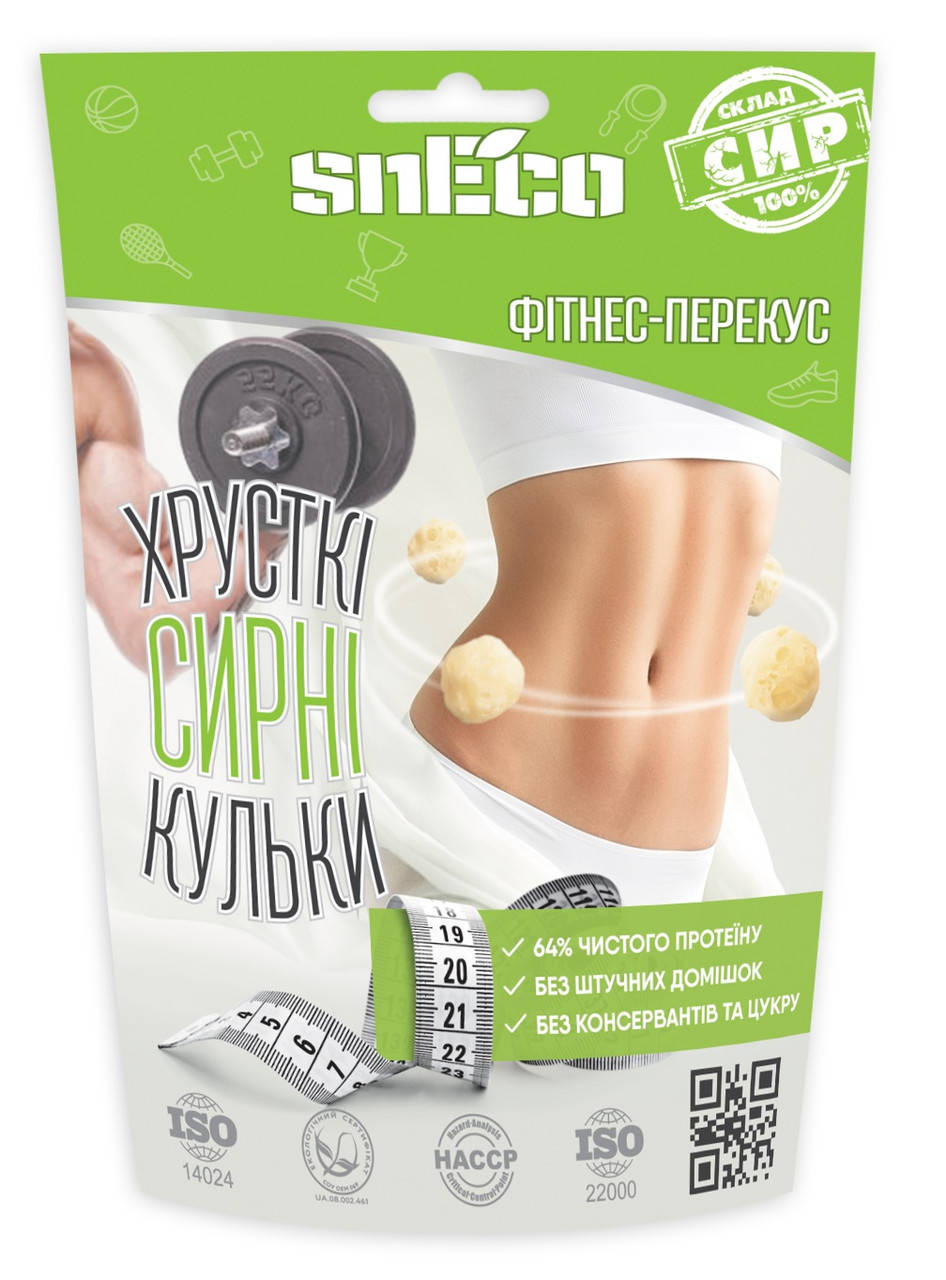 

Сыр сушеный хрустящий вспененный snEco "Фитнес", 28г