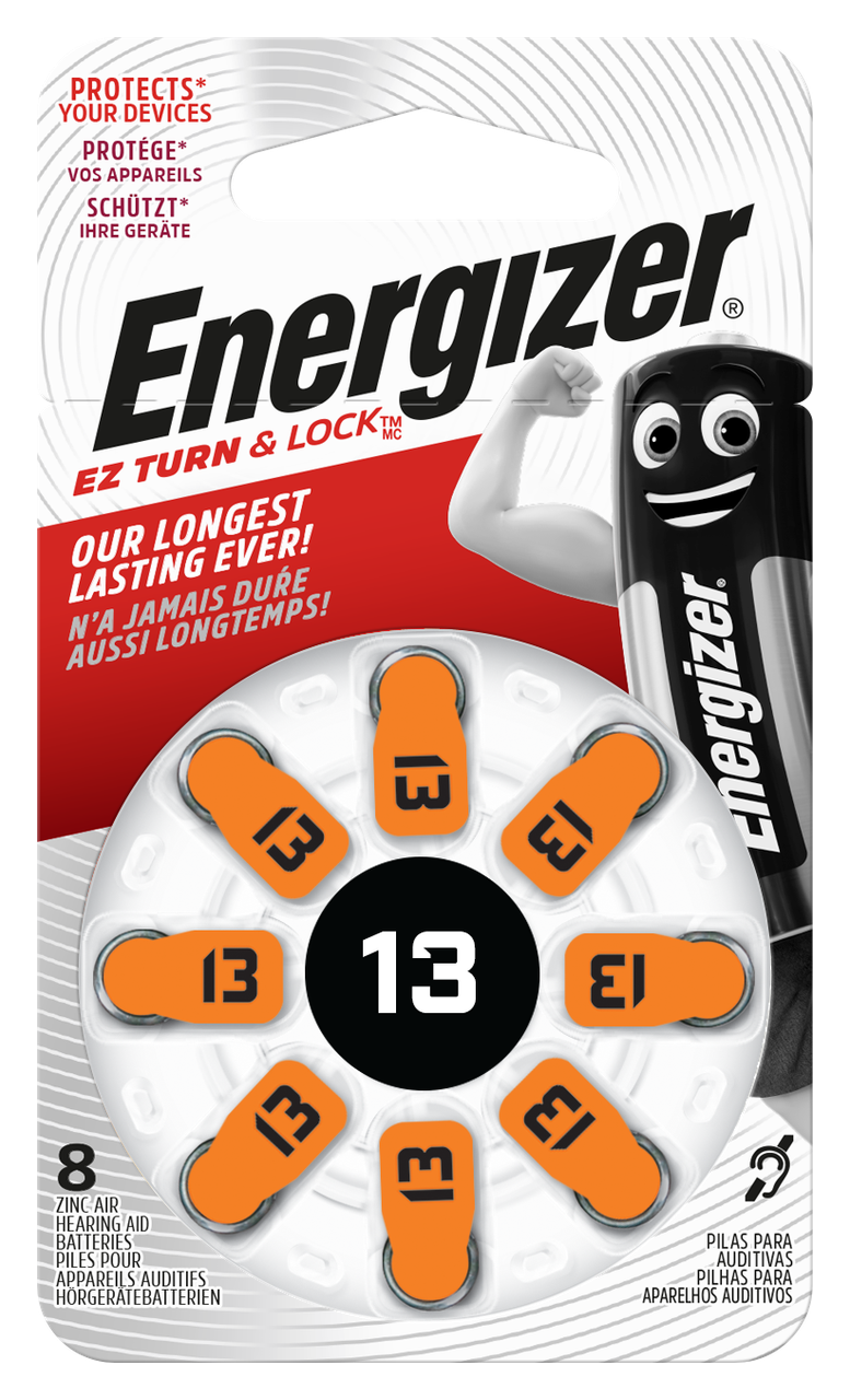 

Батарейки воздушно цинковые Energizer ZA13 для слухового аппарата