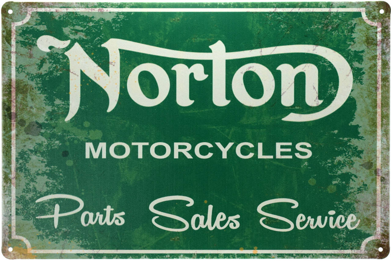 

Металлическая табличка "Norton (Запчасти, Продажа, Сервис)" (ms-00571)