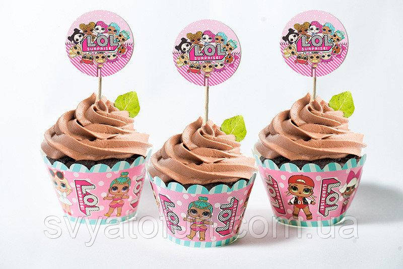 

Набор для капкейков Куклы ЛОЛ 6шт/уп