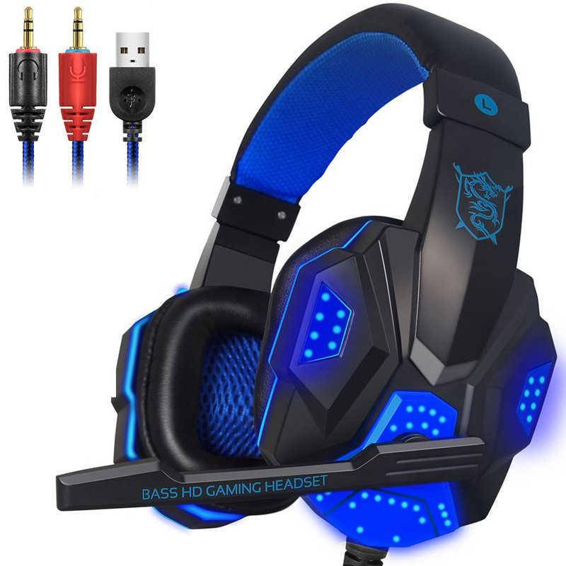 

Игровые наушники MERRISPORT с микрофоном и подсветкой синий (E-18571)