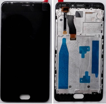 

Дисплей (экран) для Meizu M5 Note (M621) + тачскрин, черный, с передней панелью