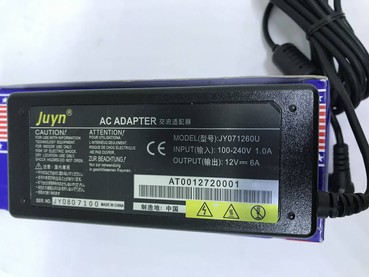 

Сетевой адаптер (блок питания, зарядное устройство) 12V 6A