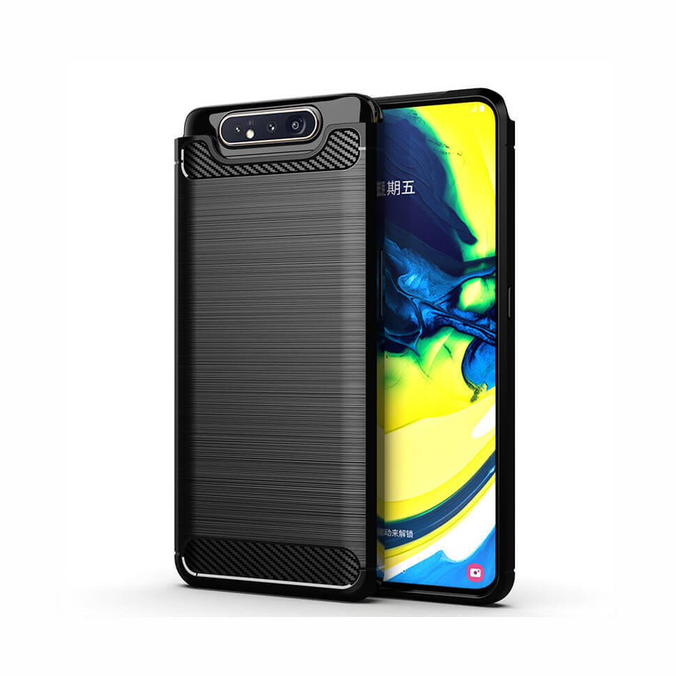 

Накладка Lenuo Carbon Fiber для Samsung Galaxy A80 A805F Black, Черный