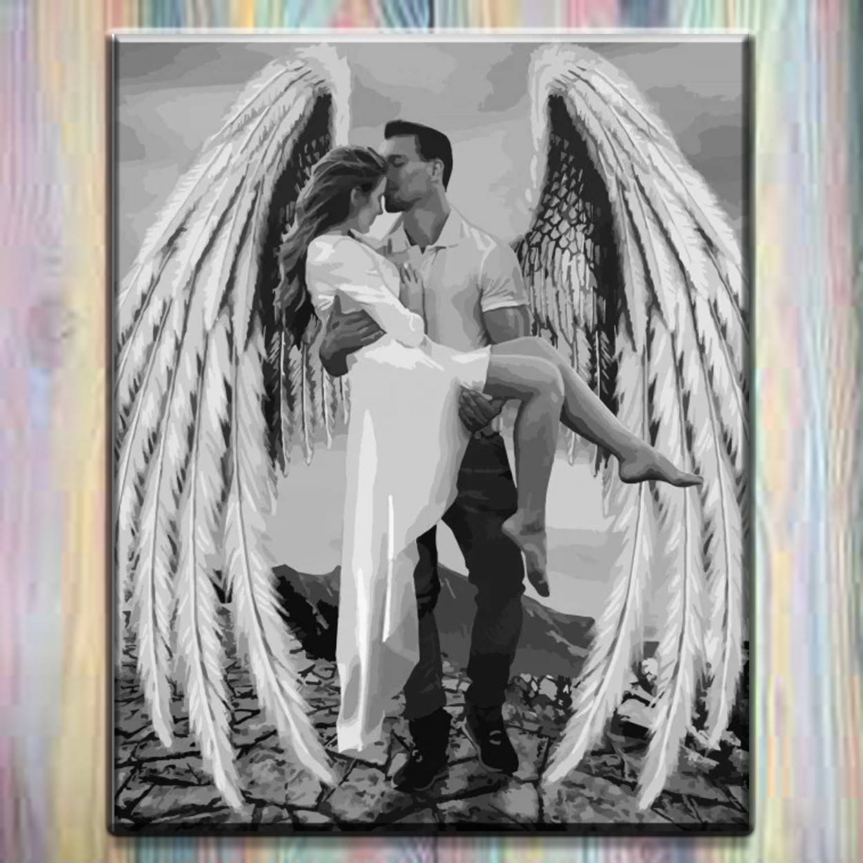 

Картина по номерам, холст на подрамнике - Люди "Мой ангел-хранитель" 40*50 см, без коробки КНО4511