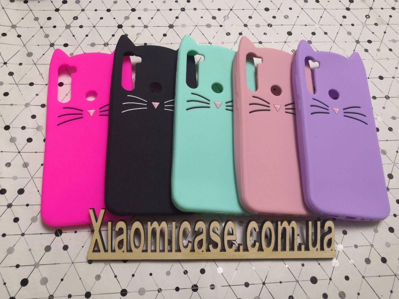 

Резиновый 3D чехол Кот Усы для Xiaomi (Ксиоми) Redmi Note 8t, Разные цвета