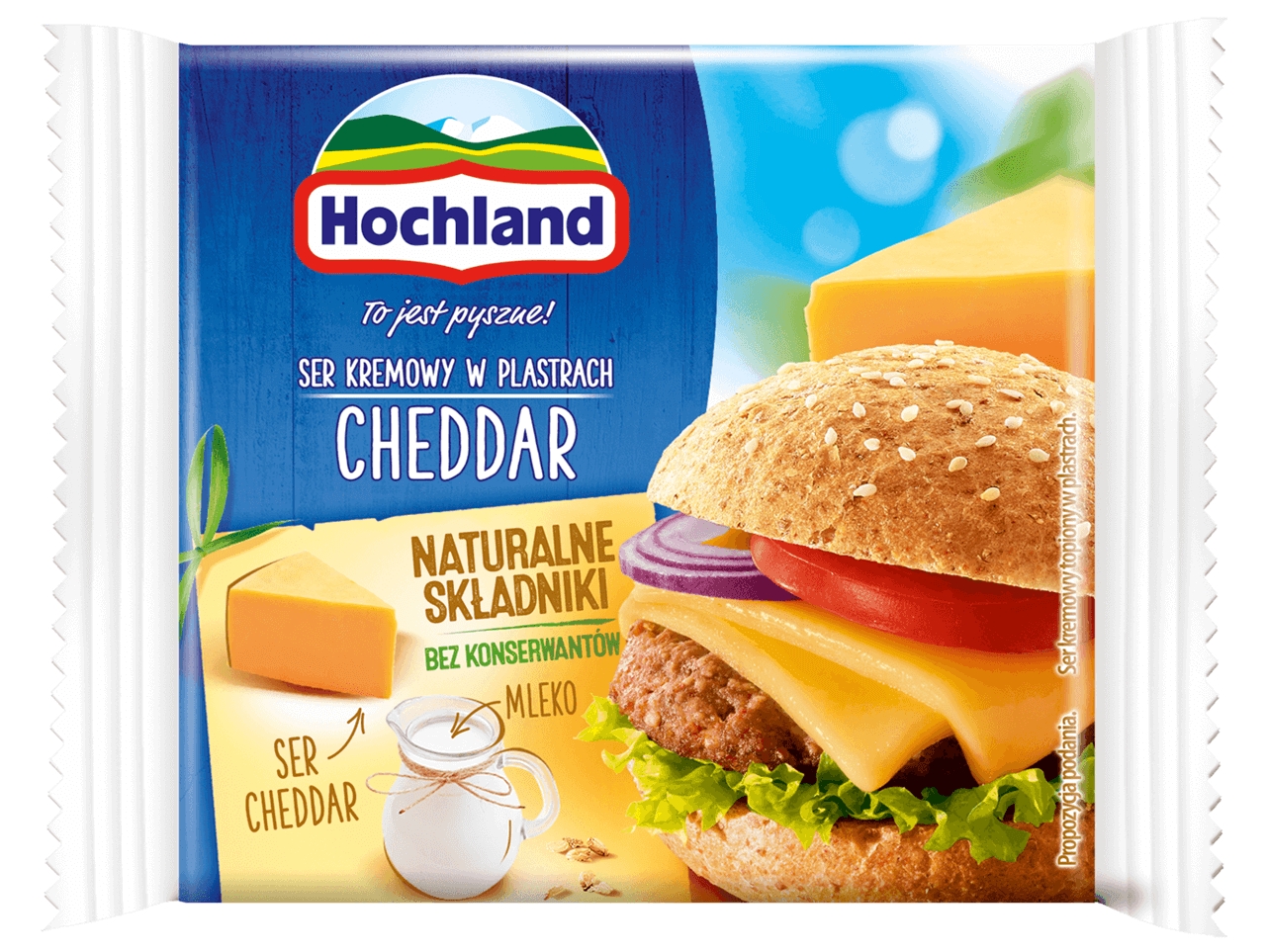 

Сыр чеддер ломтиками Hochland Cheddar 130 г 40%
