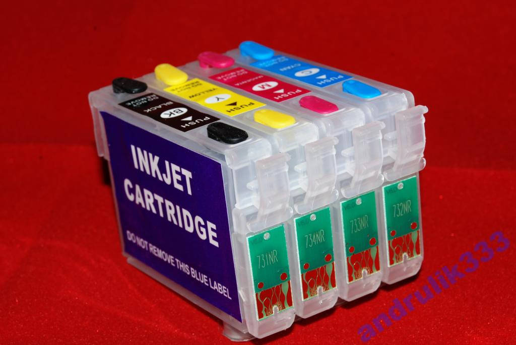 

Перезаправляемые картриджи ПЗК Epson T0731N - T0734 CX7300,TX200,TX400 и др.