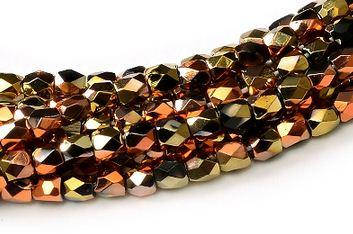 

Fire polished 2 mm Jet California Gold Rush