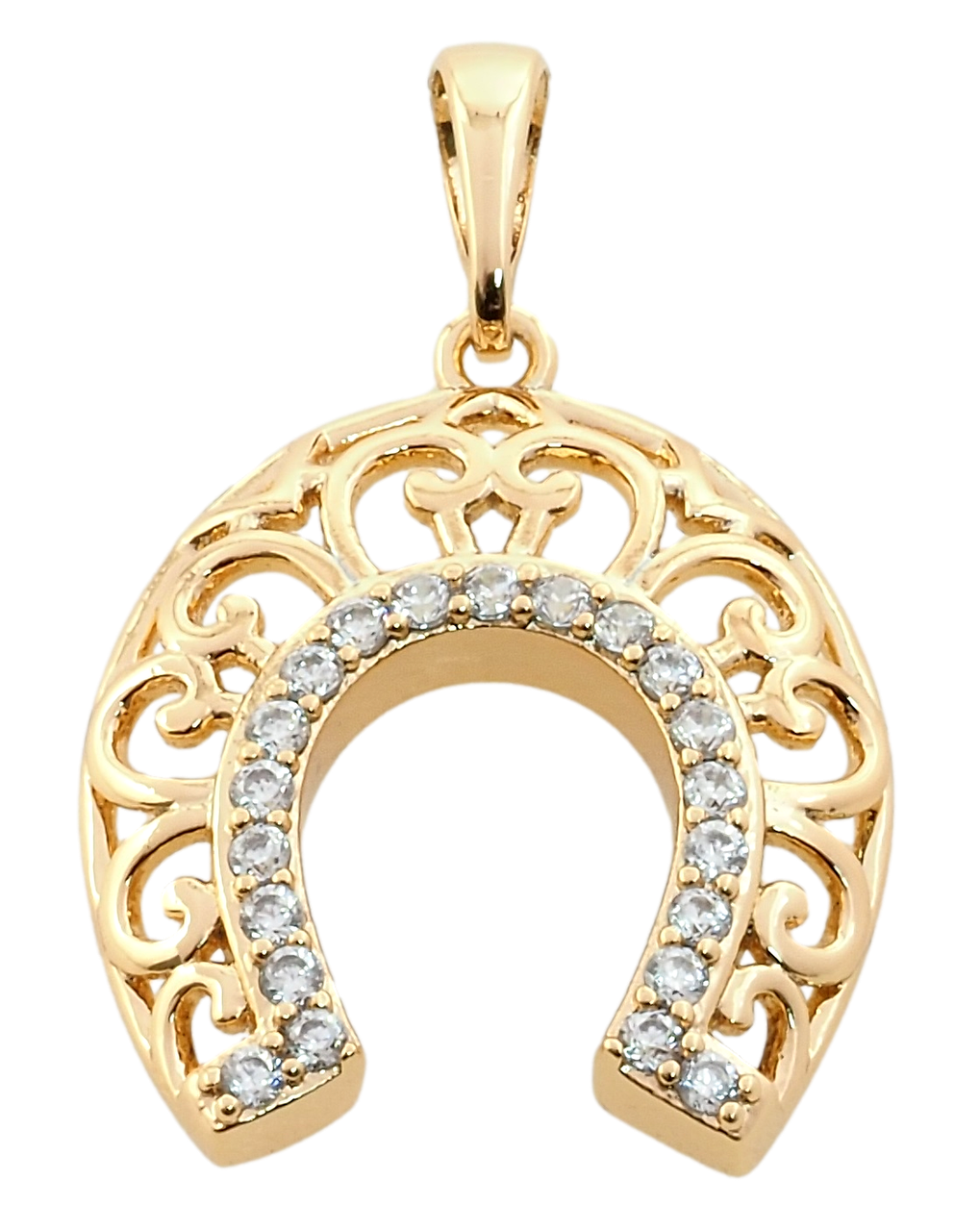 

Кулон Xuping Позолота 18K "Резная подкова с цирконием" для цепочки до 6мм