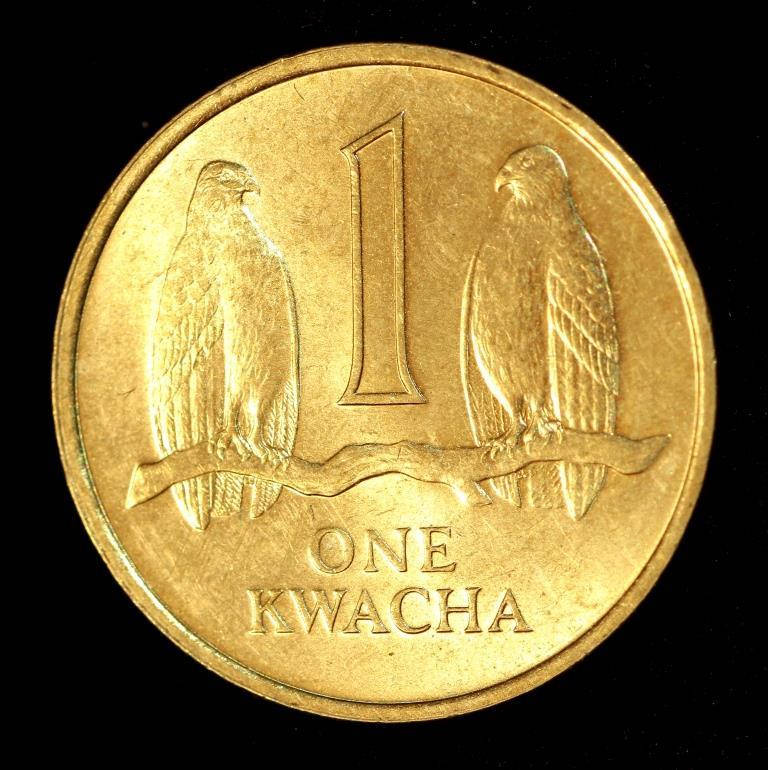 

Монета Замбии 1 квача 1992 г. Соколы