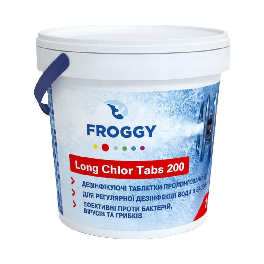 

LONG CHLOR TABS 200, хлор длительный , Froggy , ТАБЛЕТКИ 200 ГРАММ, Фрогги, 1 кг