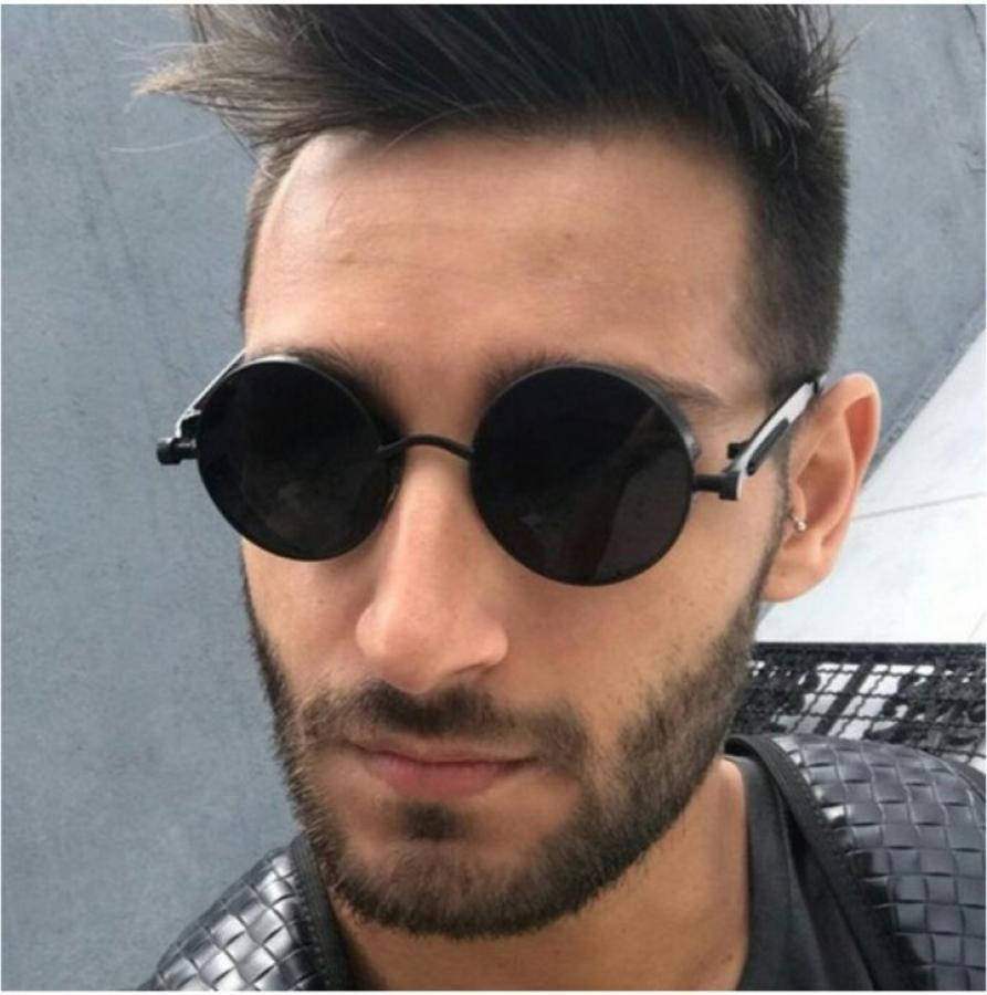 

Солнцезащитные очки круглые винтаж антибликовые Matrix Polarized., Черный