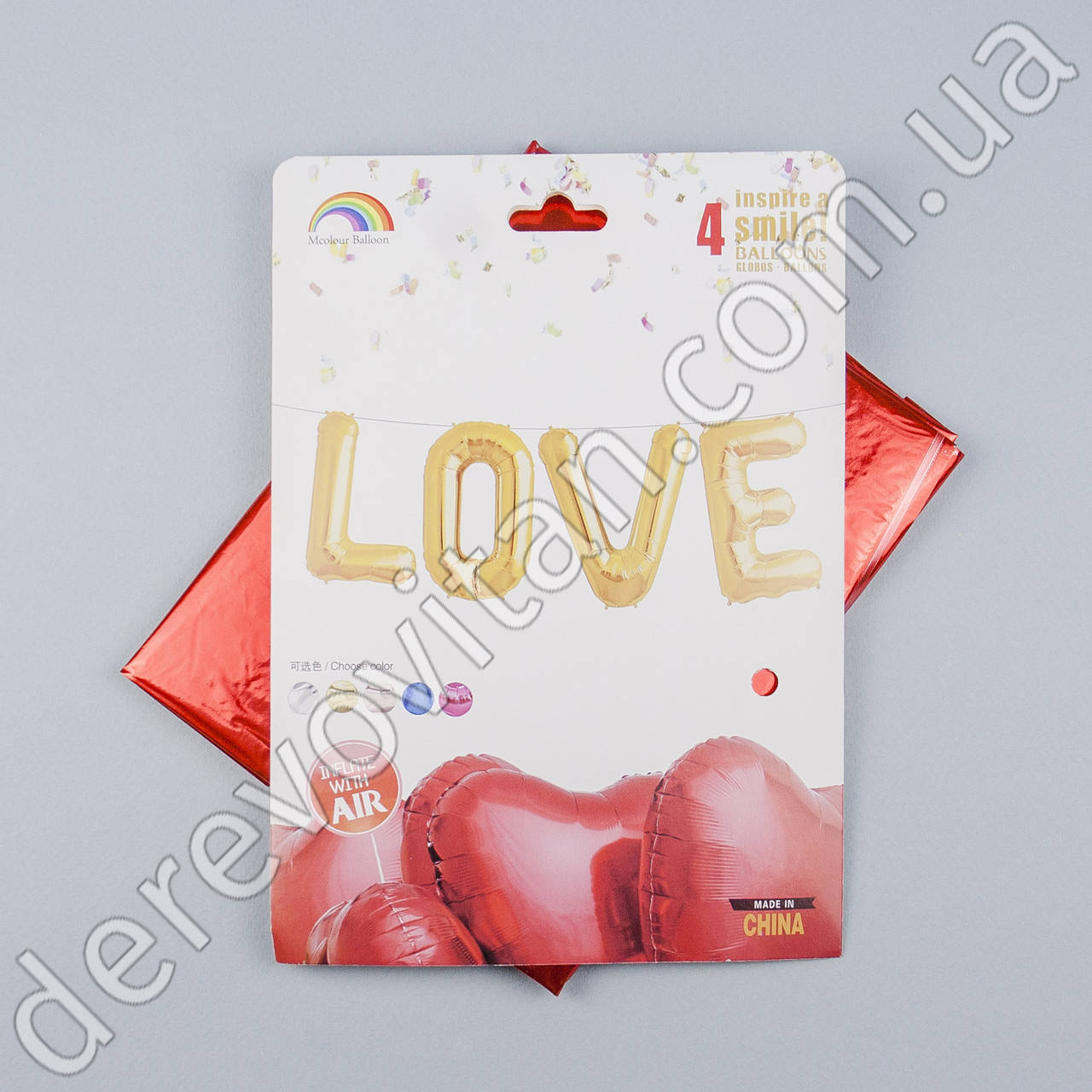 

Фольгированная надпись "LOVE", красная, высота ~60 см, Красный