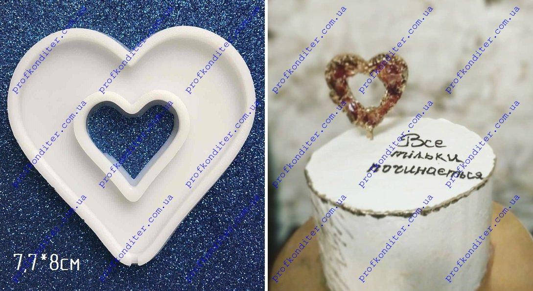 

ЭКСКЛЮЗИВ! Силиконовый Молд для леденцов "Сердце бубликом" 6,5см