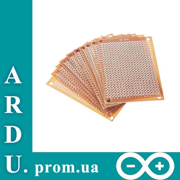 

PCB 5x7 двухсторонняя печатная плата, гетинакс [#C-6]