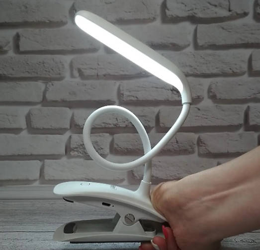 

Настольная лампа Remax RT-E195 White + сенсор + прищепка + microUSB + 3 режима свечения, Белый