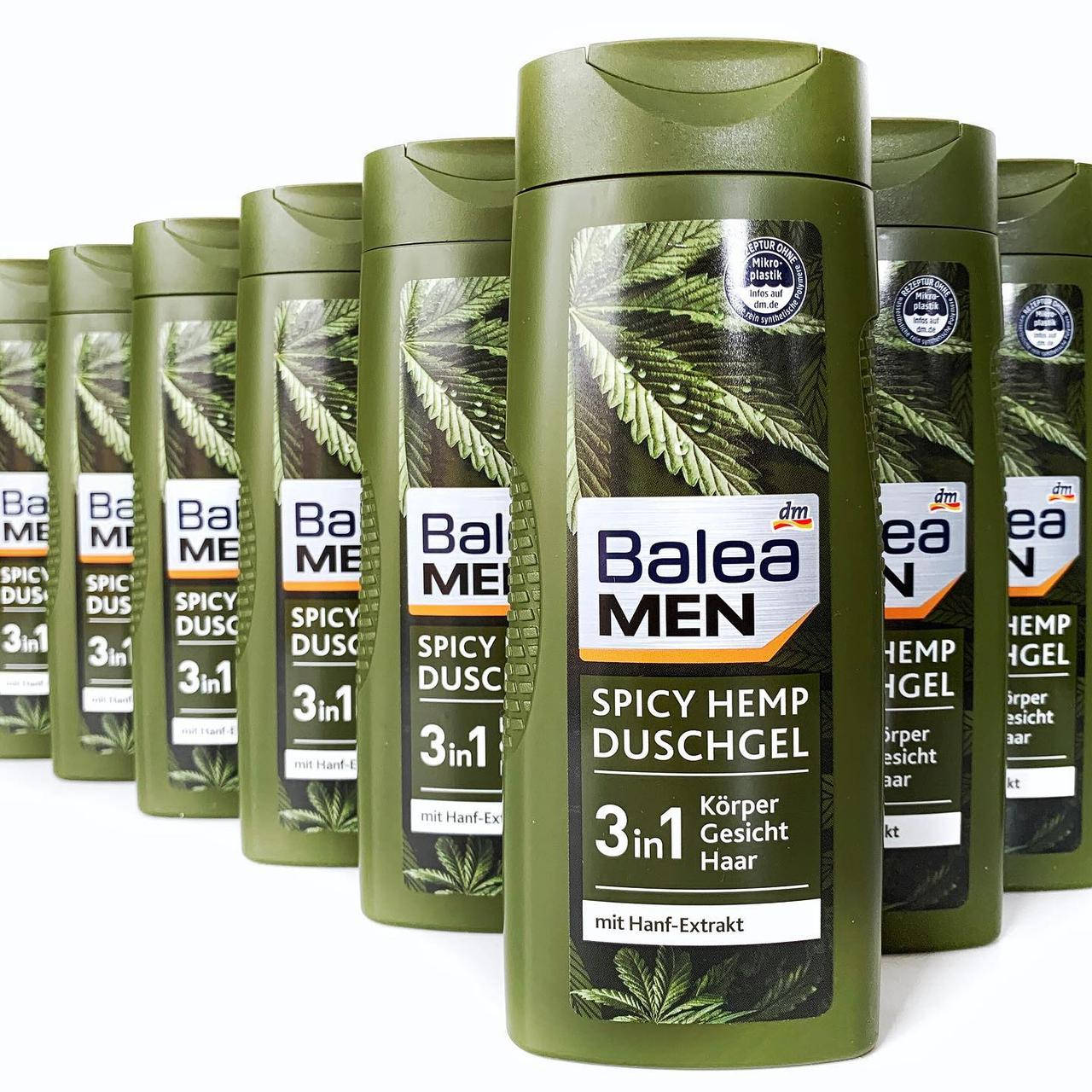 

Balea MEN Duschgel Spicy Hemp 3 in 1 мужской гель для душа 3 в 1 Пряная Конопля 300 мл