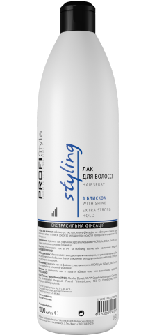 

Лак для волосся з блиском екстрасильна фіксація Profi Style 1000 мл