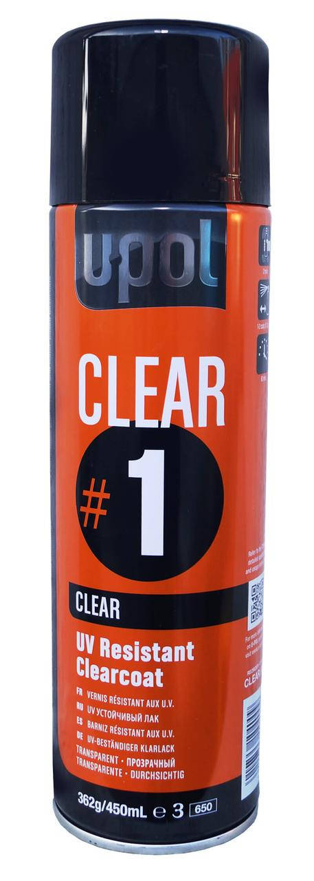 

Устойчивый лак акриловый в аэрозоле U-POL CLEAR #1, 450 мл