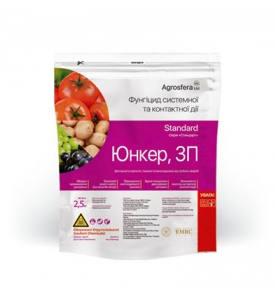

Фунгицид Юнкер, ЗП (металаксил, 80 г/кг, манкоцеб, 640 г/кг) 2.5 кг