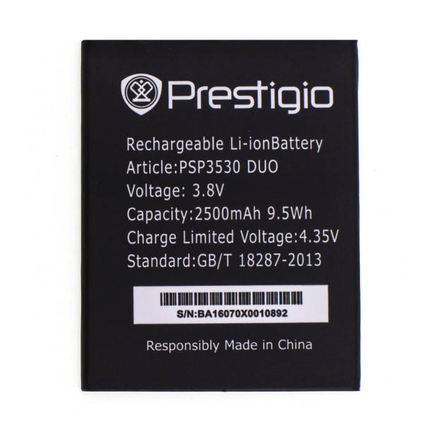 

Аккумулятор Prestigio PSP3531 для Muze E3 DUO 2500mAh