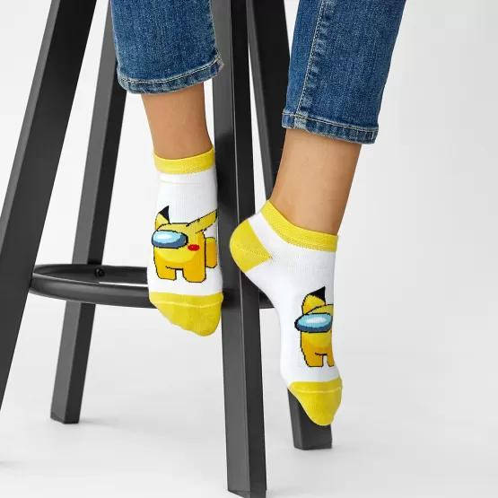 

Детские носки следы Амонг желтый. Размер 20-22