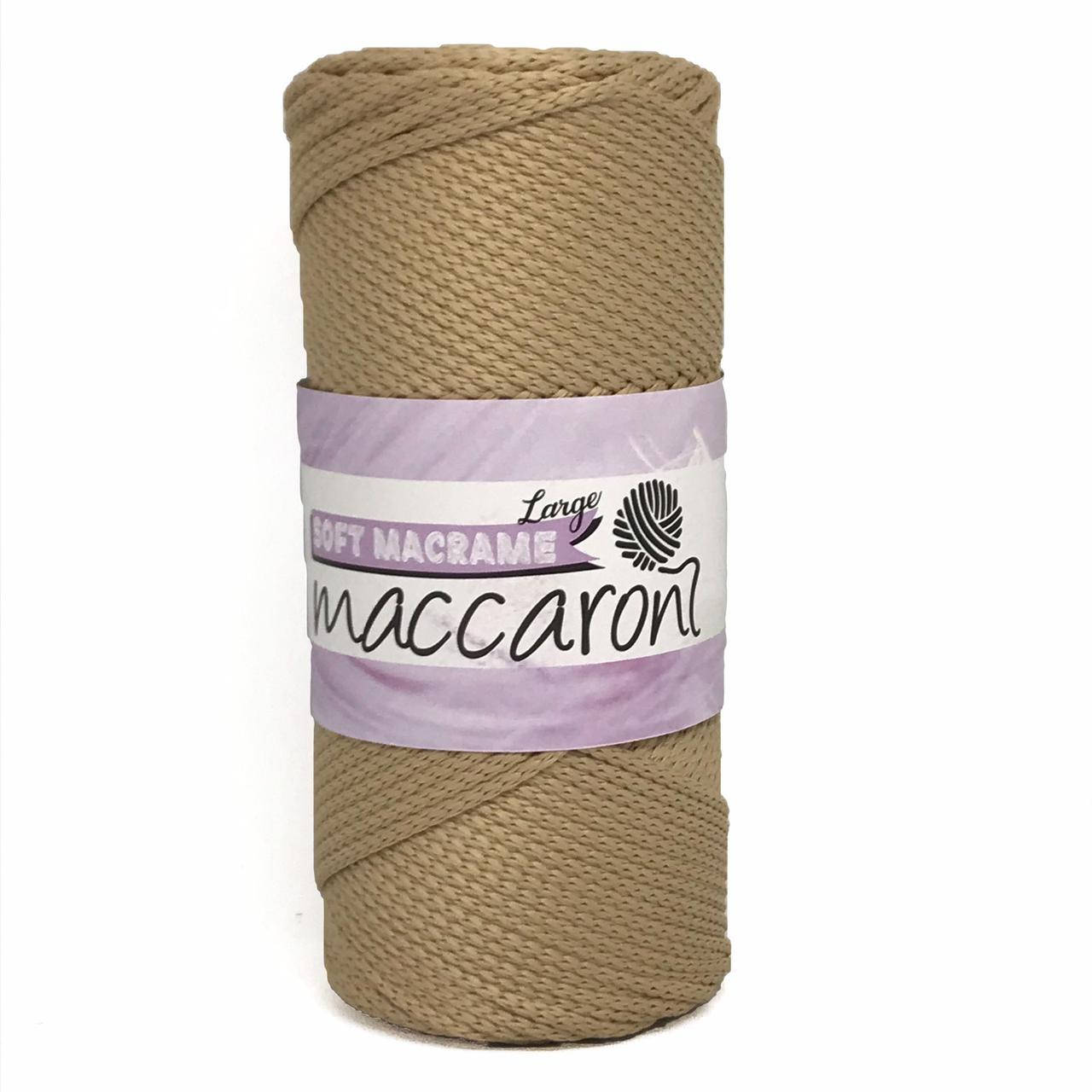 

Полиэфирный шнур Soft Macrame Large Maccaroni 3 мм , бежевый