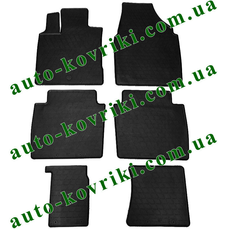 

Резиновые коврики в салон Nissan Qashqai+2 2008-2013 (6шт.) (Stingray), Черный