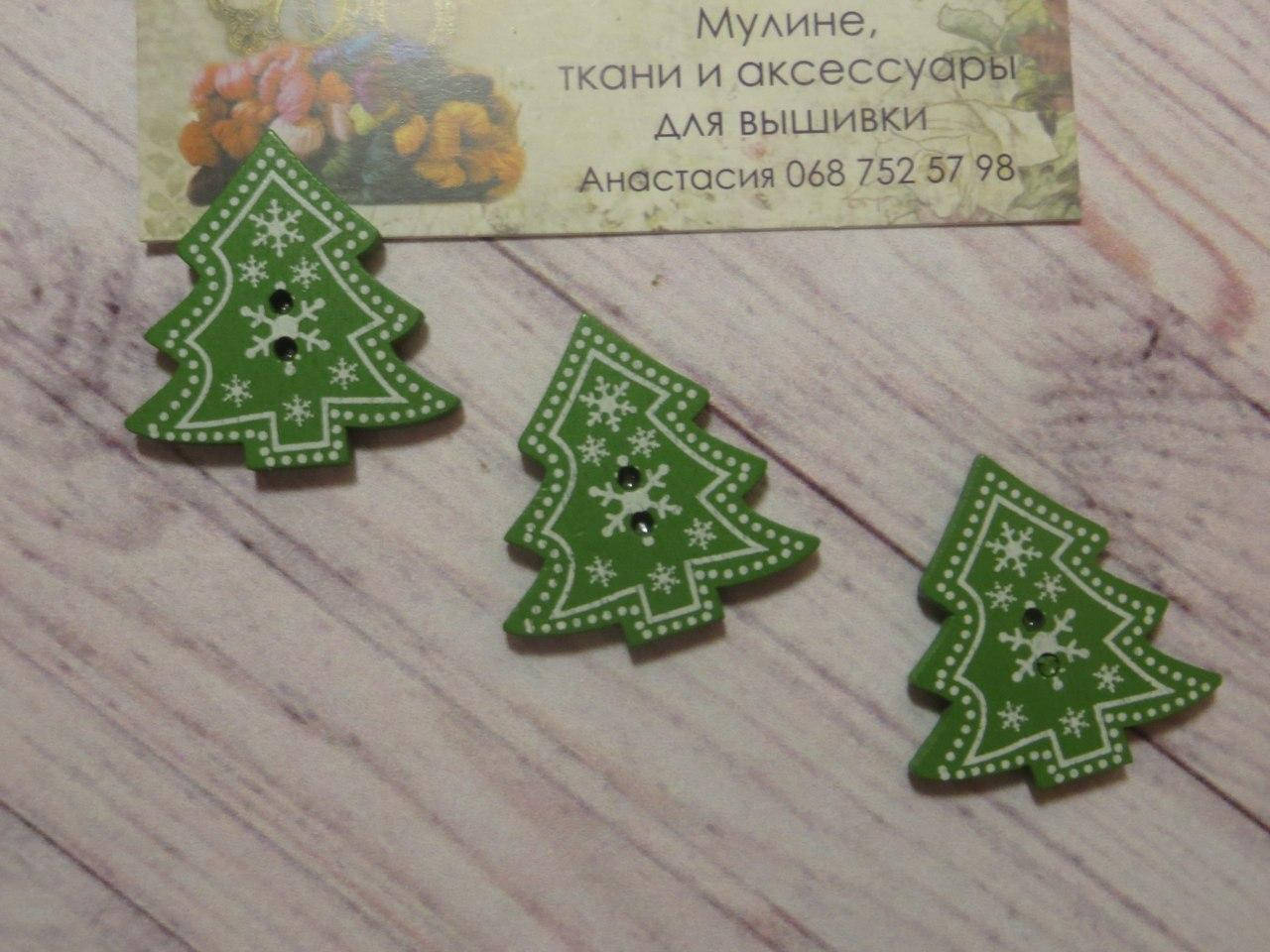 

Магнит - Пуговица Елка