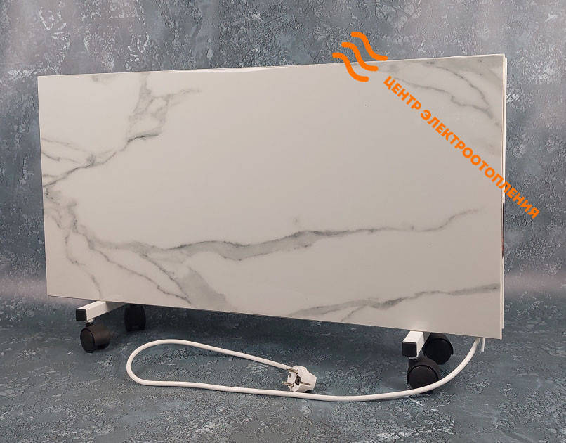 

Напольный керамический обогреватель Flyme 800 PW с программатором и ножками, белый мрамор