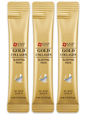 

Интенсивная ночная увлажняющая гель-маска SNP Gold Collagen Sleeping Pack 4 мл