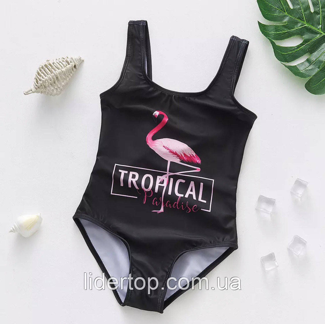 

Купальник на Девочку Слитный Цельный Фламинго 11/12, 13/14 Маломерят