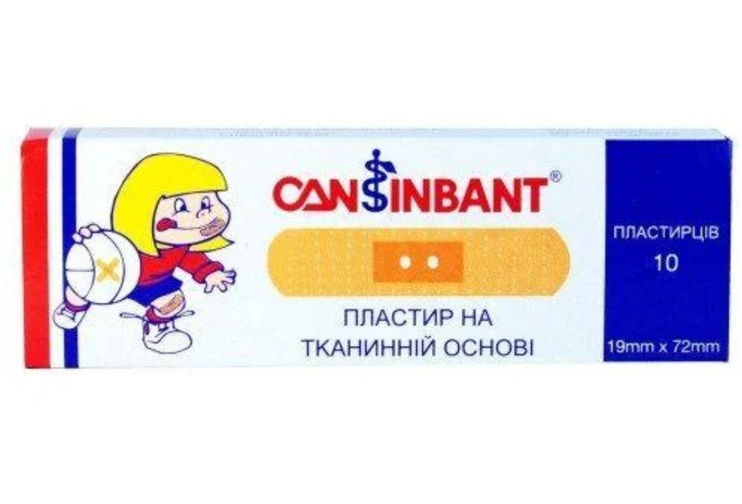 

Пластырь Cansinbant бактерицидный на тканевой основе 19×72 мм.
