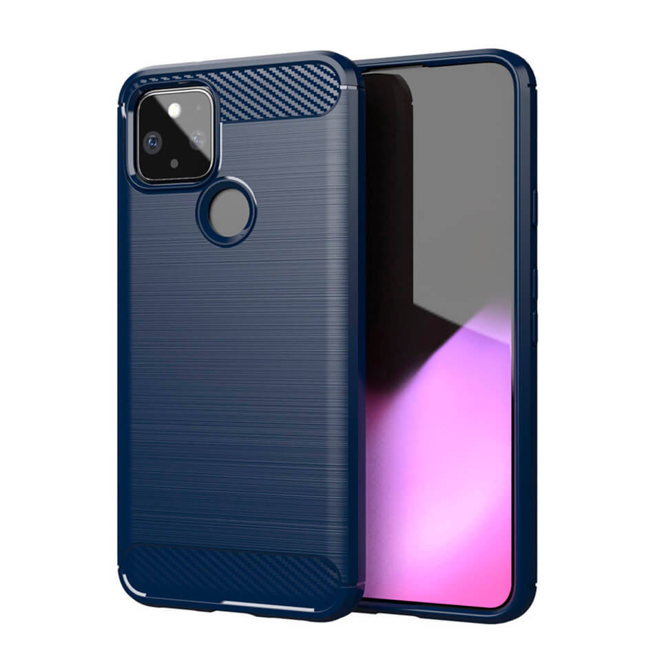 

Чехол Lenuo Carbon Fiber для Google Pixel 4a 5G Тёмно-синий, Темно-синий