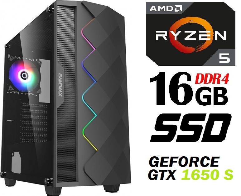 

Игровой компьютер Ryzen 5 3600 / SSD_240Gb / 16Gb_DDR4 / 1000Gb / GTX 1650 Super_4GB